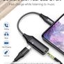 2-in-1 USB-C PD Headphone Jack Adapter [Type-C to 3.5 mm Audio Adapter for Aux, Stereo, Earphones, Headsets] [Braided Nylon Cable] Image 8