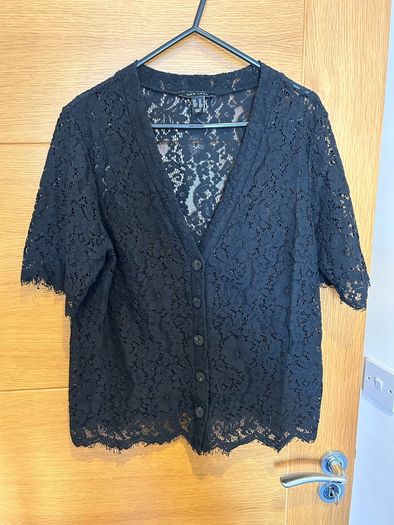 Lace black cardigan 14