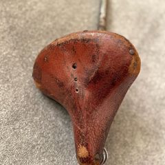 Vintage leather bike saddle
