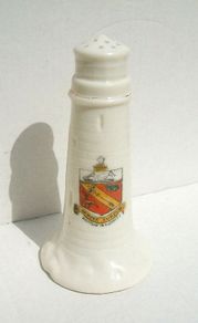 BARROW IN FURNESS CRESTED CHINA (Willow Potteries Ltd, Longton) - a vintage crested china lighthouse (c.1920's)
