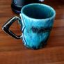 Handmade Studio Pottery Mug - Unique Blue Turquoise Glaze Image 7