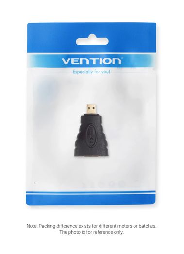 Vention Micro HDMI (Male) to HDMI (Female) v1.4 3D UHD (4K@30Hz) Adapter (Gold-Plated) (Brand New/Warranty)