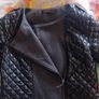 ladies jacket. Padded design. Black with grey material. Size small Image 2