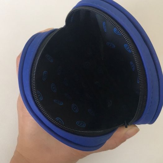 Dior beauty royal blue round Makeup bag pouch