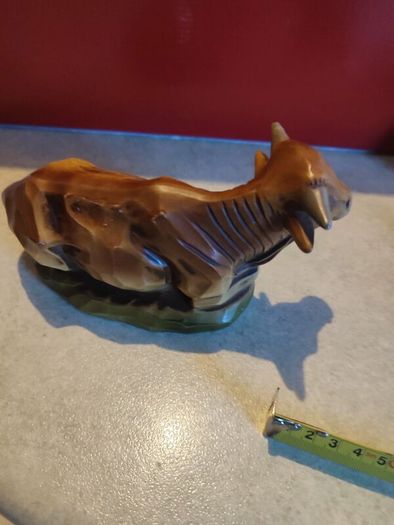 Vintage Paper Mache Lying Cow/Ox Christmas Nativity Made in Japan