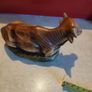 Vintage Paper Mache Lying Cow/Ox Christmas Nativity Made in Japan Image 9