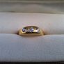 Antique 18ct gold diamond ring 3 stones Image 2
