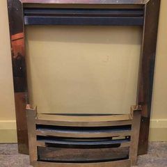 Brass effect gas fire surround