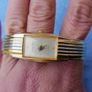 Vintage Bernard Lacomb Women's Two Toned Cuff Band Watch (works well) Image 3