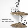Corner Shelf Wall Mount of 4 Tier Corner Shelves Rustic Wood Floating Shelf Metal Corner Stand (MULTIPLE COLOURS) Image 7