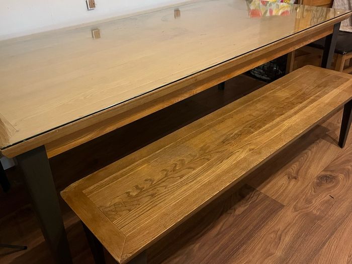 Kitchen table and bench