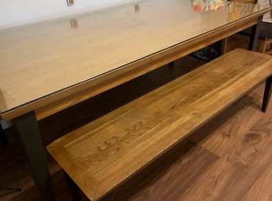 Kitchen table and bench