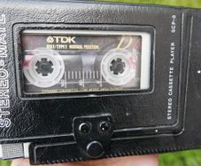 Vintage 80s Realistic SCP-8 Compact Cassette Recorder Model 14-1014 Silver, in a leather case (in working order)