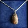 Vintage 925 Sterling Silver Brown Labradorite Pendant Necklace length 18" - 11,7g Image 3