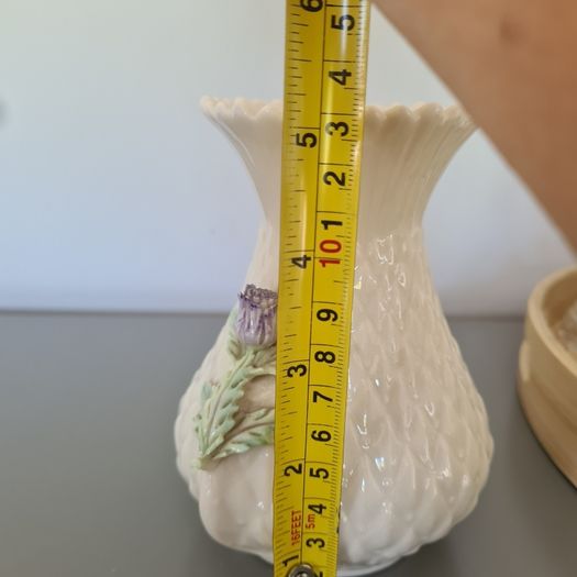 Vase Belleek Purple THISTLE
