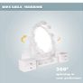 Cosmetic Dressing Table with Light Up Dressing with Mirror and Light Bulbs And Stool White Image 7