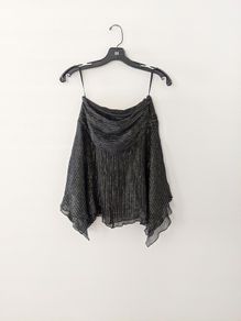 Black and Gold Silk / Chiffon Skirt
