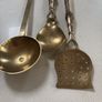 Antique Solid Brass Serving Spoons / Servers ( 3 ) Image 3