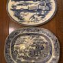 2 Antique blue and white platters Image 5