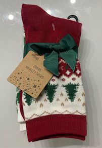 NEW: Christmas Socks - x2 Pairs (Size 4-8)