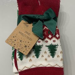 NEW: Christmas Socks - x2 Pairs (Size 4-8)
