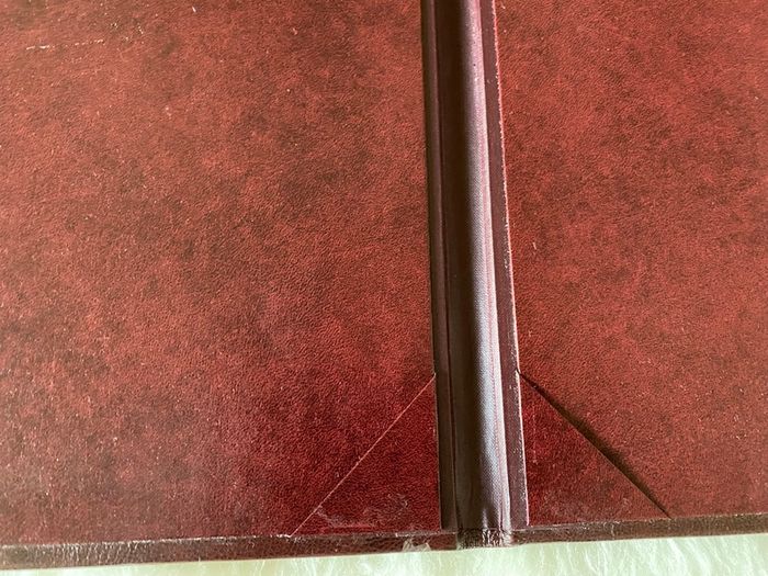 Hand made leather menu holder