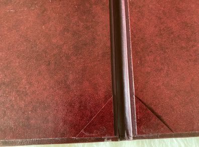 Hand made leather menu holder