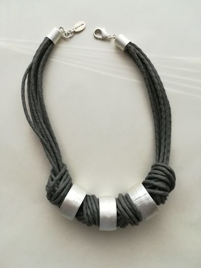 Silver-black Zara dress size M(12) with matching clutch and necklace