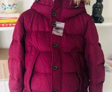 Burberry Faux Fur Trim Hooded Puffer