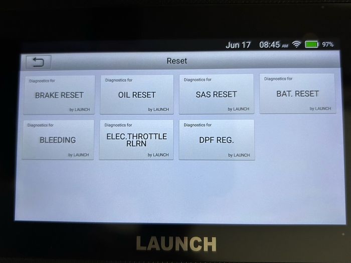 2026 Launch CRP123X v3.0 is the 4-System Diagnostic Code Reader For Engine, ABS, Airbags and Automatic Transmission. Has 7 Service Functions: Oil Reset, SAS Reset, Elec. Throttle Adaptation, ABS Bleeding, BMS Reset, DPF Regen.for cars and vans