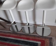 Ikea white bar stools x 3