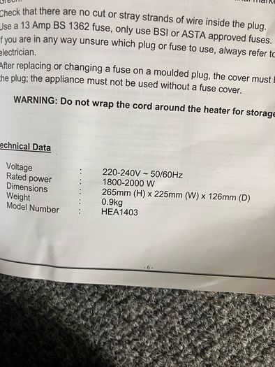 Eletric Fan Heater