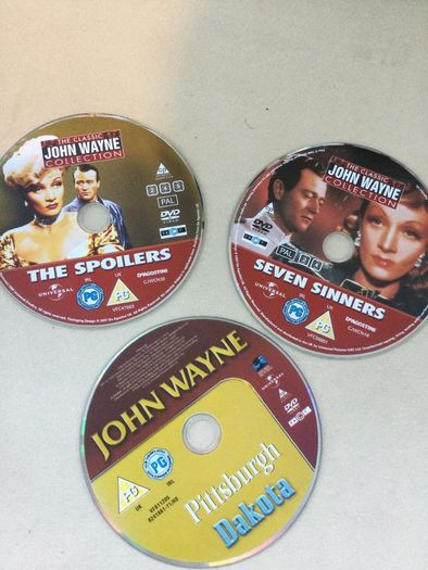 john wayne marlene dietrich 3 dvds movies the spoilers pittsburgh seven sinners
