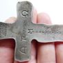 Vintage Holy Trinity Crucifix in silvered brass 14 x 9 cm Image 7