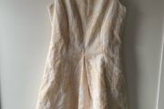 Cream and gold river island dress age 8