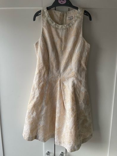 Cream and gold river island dress age 8
