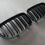 BMW 1 Series E81 E82 E87 E88 Gloss Black Kidney Grilles Brand New Image 2