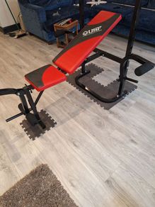 USF Ultimate Strength Fitness Weights Bench including Weights bellbars and accessories