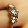 18kt Vermeil Moissanite Trinity Ring Image 7