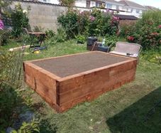 Heavy Duty Raised Garden Beds from Railway Sleepers - Installed