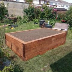 Heavy Duty Raised Garden Beds from Railway Sleepers - Installed