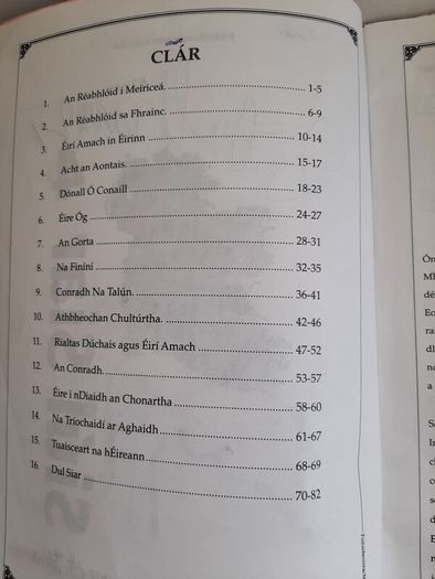 old Gaeilge history school book