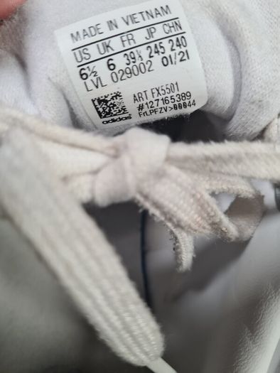 ADIDAS STAN SMITH trainers white navy Size UK 6 EU 39 boys girls men womens