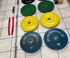 Quality Olympic Bumper Plates And Barbell Set!