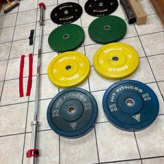 Quality Olympic Bumper Plates And Barbell Set!