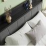 Double Bed Frames with Wooden Storage Headboard,Heavy Duty Metal Upholstered Platform Bed Frame Image 7