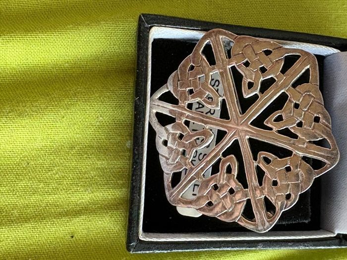 silver celtic brooch