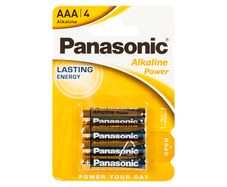 New 4x Panasonic High Quality Alkaline Battery AAA 1.5V 4 Pieces Power LR03 #947