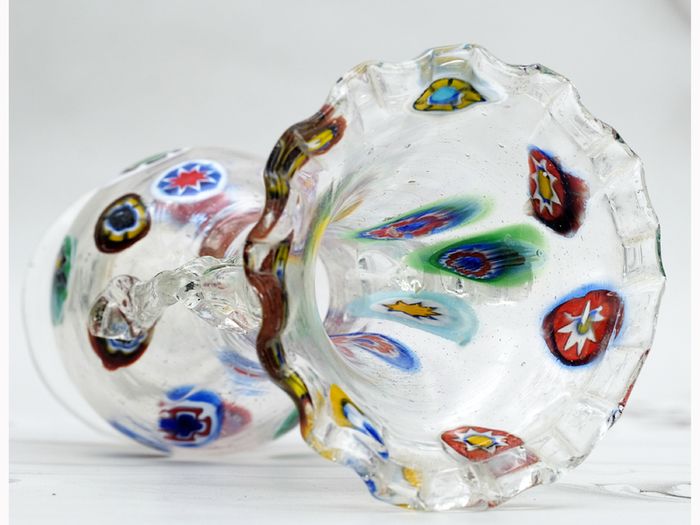 Debeaulieu Millefiori Art Glass Vase Paris