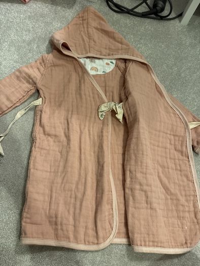 New - baby dressing gown size 1-2 years cotton.